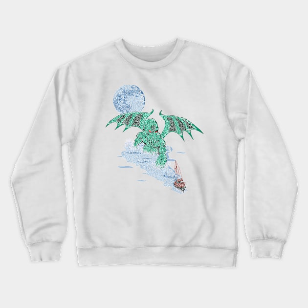 Scene from The Call of Cthulhu Crewneck Sweatshirt by sonofafish